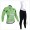 2015 Tour de France vert Fietskleding Fietsshirt lange mouw+Lange fietsbroeken Bib 2091