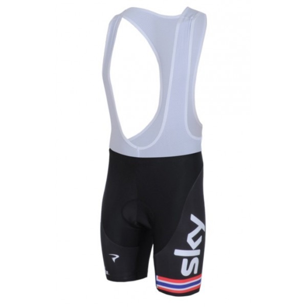 Team Sky Noors kampioen Korte fietsbroeken Bib met zeem zwart rood 775